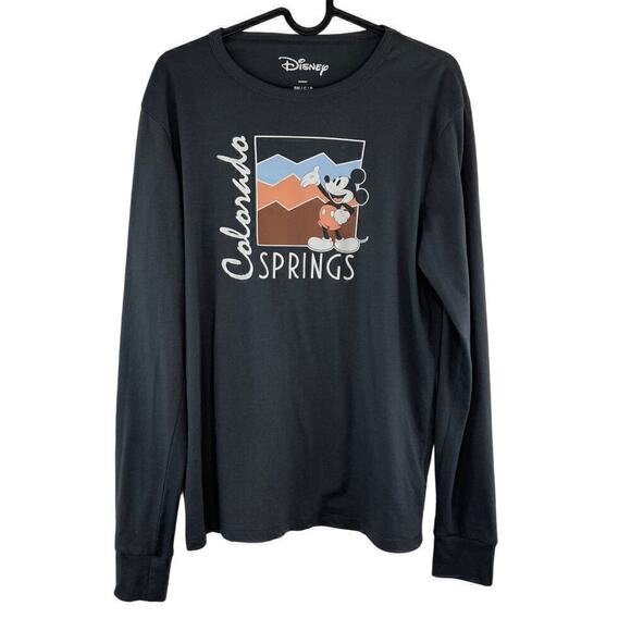 Disney Colorado Springs Mickey Mouse Graphic Print Long Sleeve Top Size Small - Picture 1 of 5